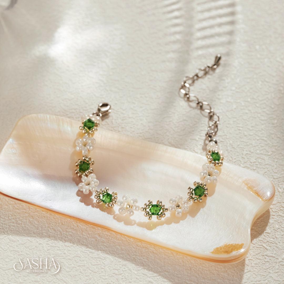 綠色夢中花園 花花手鏈