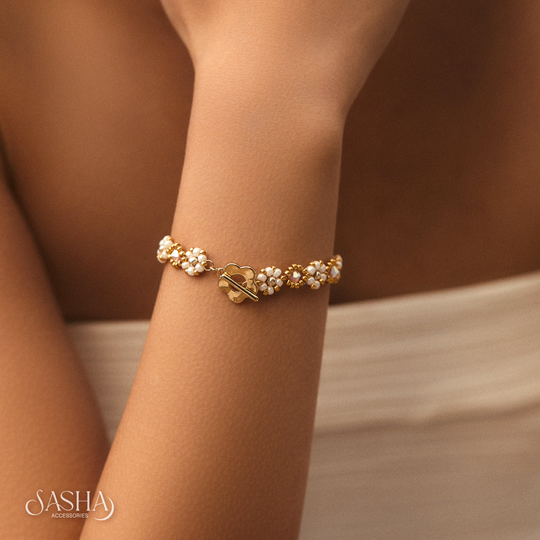 粉紅施華洛洛可可手鏈