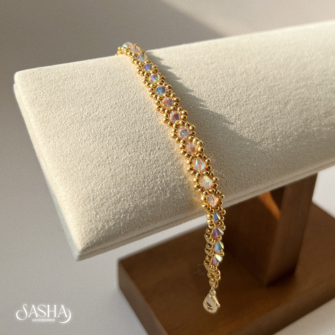 粉紅月光華爾滋手鏈