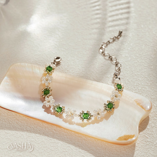 綠色夢中花園 花花手鏈