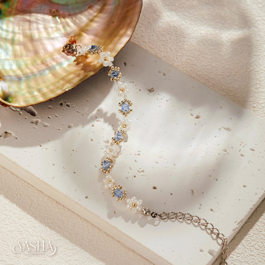 藍色夢中花園 花花手鏈