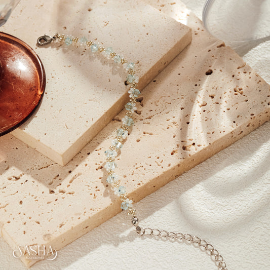 冰藍施華洛波浪手鏈