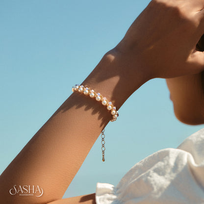 粉虹珍珠之戀手鏈