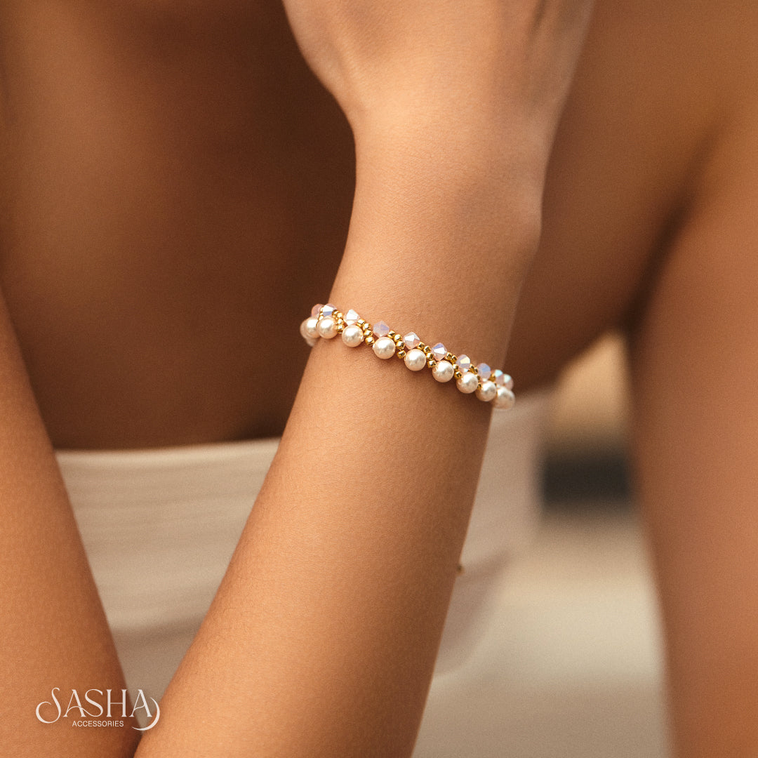 粉虹珍珠之戀手鏈