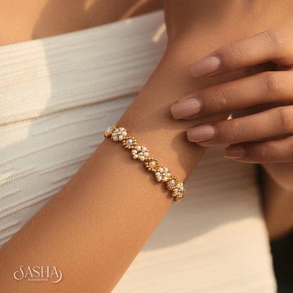 粉紅施華洛洛可可手鏈